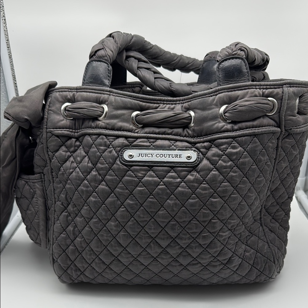 Juicy Couture Quilted Black Tote Bag
